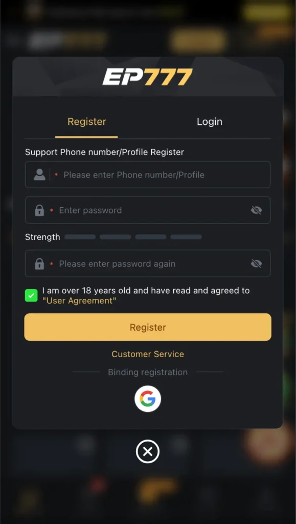 EP777 Game Register